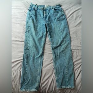 Abercrombie & Fitch | Curve Love 90s Straight Ultra High rise | Medium Wash:33R